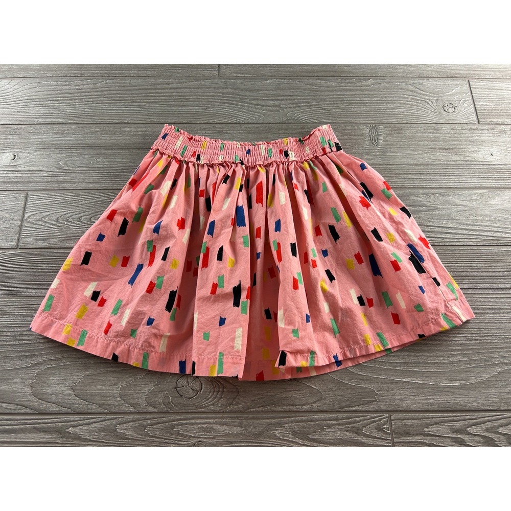 Hanna Andersson Girls Pink Brushstroke Bubble Skirt 140 Cotton Mini Skirt